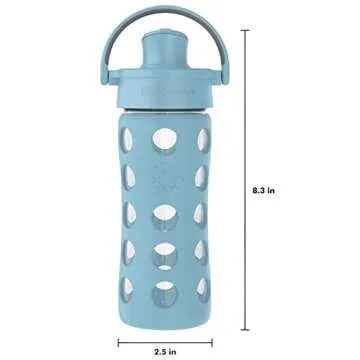 Lifefactory 12-Ounce Glass Water Bottle with Silicone Sleeve