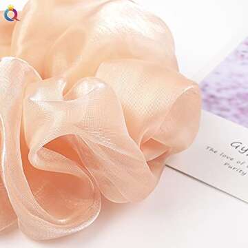 Oversized Scrunchies Jumbo Organza Scrunchies Large Chiffon Scrunchies Giant Scrunchies Big Hair Scr...