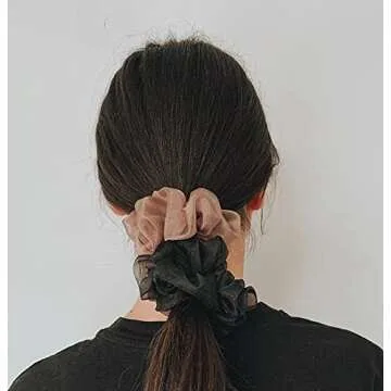 Oversized Scrunchies Jumbo Organza Scrunchies Large Chiffon Scrunchies Giant Scrunchies Big Hair Scrunchies for Women and Girls