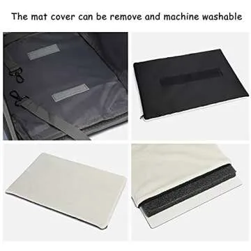 Wheeled Pet Carrier Backpack Pet Stroller, Travel Carrier, Car Seat for Small Dogs Cats Puppies, Comfort Cat Backpack Removable Rolling Wheels – Mesh Ventilation Windows (Large Grey)