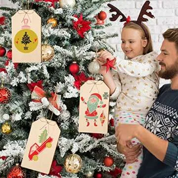 12 Large Wooden Christmas Tags for Crafting & Decor