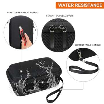 Supmay Hard Travel Case for Sony ZV-1F / ZV-1 / ZV-1 II Digital Camera, Digital Camera Protective Case Bag with Mesh Pocket for Battery, USB Cable, SD Card, Black