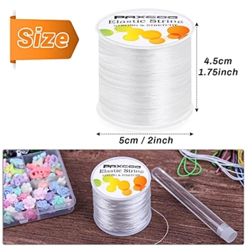 Paxcoo 1mm Elastic Cord for Jewelry & Bracelet Making