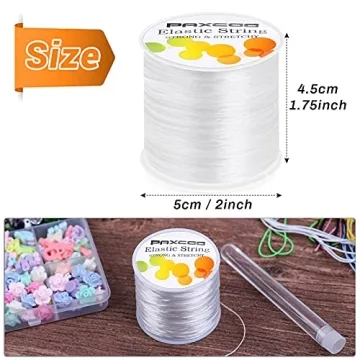 Paxcoo 1mm Elastic Cord for Jewelry & Bracelet Making