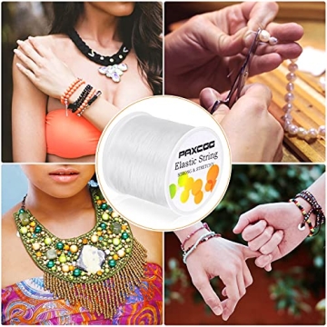 Paxcoo 1mm Elastic Cord for Jewelry & Bracelet Making