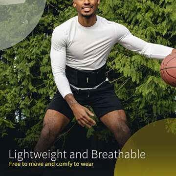 BraceUP Back Support Belt for Men and Women - Breathable Waist Lumbar Lower Back Brace for Sciatica,...