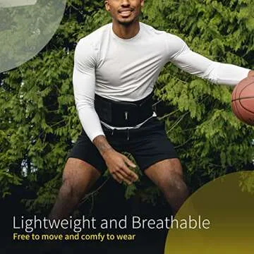 BraceUP Back Support Belt for Men and Women - Breathable Waist Lumbar Lower Back Brace for Sciatica,...