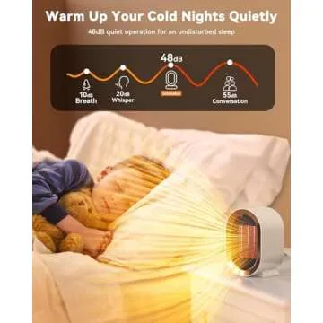 QQT Electric Space Heater,Portable Energy Efficient Space Heaters for Indoor Use,Two-Speed Portable Heater Fan for Office with Adjustable,Overheating Protection,Dumping Shutdown (White)