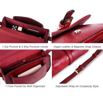 AFKOMST Crossbody Bag - Stylish Vegan Leather Purse