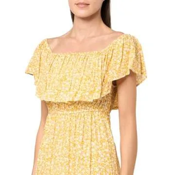 Coolmee Women's Casual, yellowflower