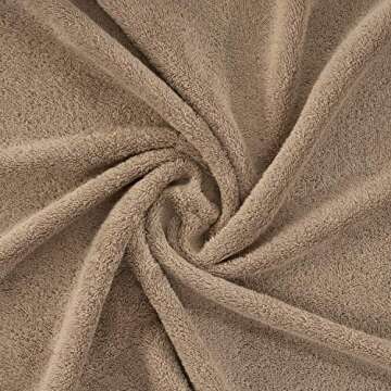 Qute Home 4-Piece Bath Towels Set, 100% Turkish Cotton Premium Quality Towels for Bathroom, Quick Dry Soft and Absorbent Turkish Towel, Set Includes 4 Bath Towels (Brown)