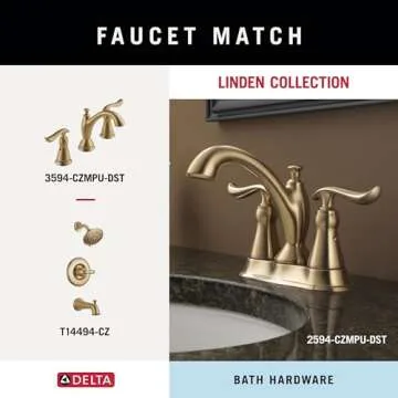 Delta Faucet 79435-CZ Linden Towel, Robe Hook, Champagne Bronze