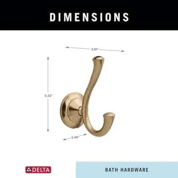 Delta Faucet 79435-CZ Linden Towel, Robe Hook, Champagne Bronze