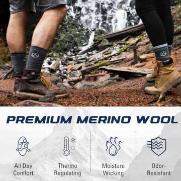 Cloudline Merino Wool Hiking Socks for All Adventures