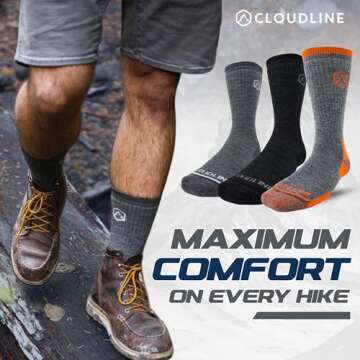 Cloudline Merino Wool Hiking Socks for All Adventures