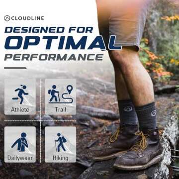 Cloudline Merino Wool Hiking Socks for All Adventures