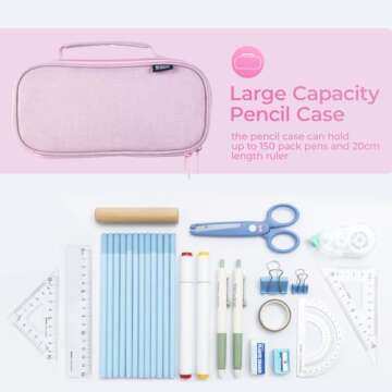 M&G Big Capacity Pencil Case, Large Capacity Pencil Pouch Multi-Slot Pencil Case Organizer, Portable...
