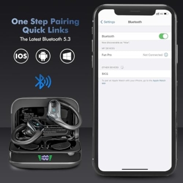 sajawass Wireless Earbuds with 75 Hours Playtime and Waterproof