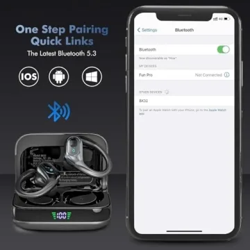 sajawass Wireless Earbuds with 75 Hours Playtime and Waterproof