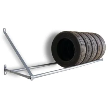 Martins Heavy Duty Wall Mounted Tire Storage Rack with Adjustable Features