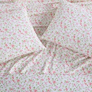 Laura Ashley Twin XL Sheets Cotton Percale Bedding Set
