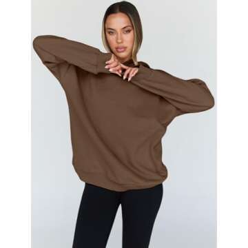 Trendy Queen Womens Oversized Hoodies Fleece Hooded Sweatshirts Casual Pullover Fall Winter Outfits ...