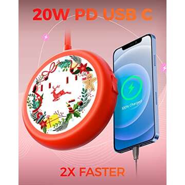 Cute USB C Power Strip for Christmas and Safe Charging