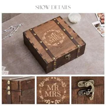 AW BRIDAL Wedding Keepsake Box for Couples Gifts