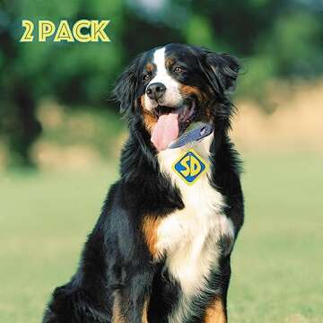 Dog Halloween Costumes, Pet Costumes, 2 Pack SD Collar Tags for Large Small Medium Big Extra Large X...
