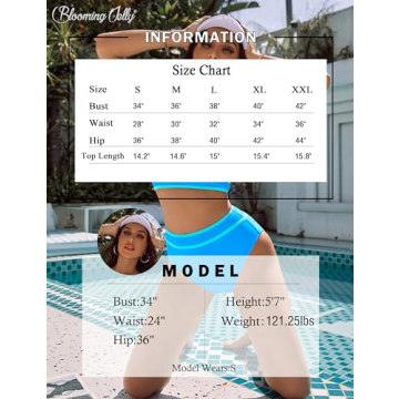 Blooming Jelly Women's High Waisted Bikini Set - Sporty and Stylish