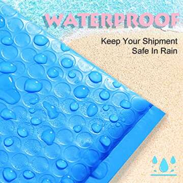 UCGOU Bubble Mailers 6x10 Inch Blue 25 Pack Poly Padded Envelopes Small Business Mailing Packages Opaque Self Seal Adhesive Waterproof Boutique Shipping Bags for Jewelry Makeup Supplies #0