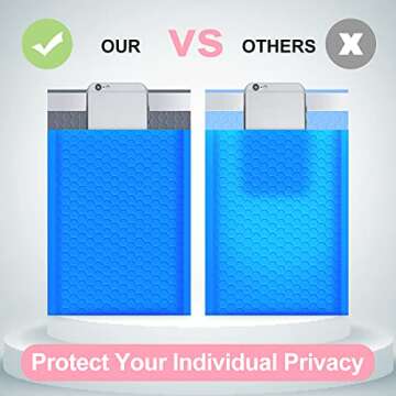 UCGOU Bubble Mailers 6x10 Inch Blue 25 Pack Poly Padded Envelopes Small Business Mailing Packages Opaque Self Seal Adhesive Waterproof Boutique Shipping Bags for Jewelry Makeup Supplies #0