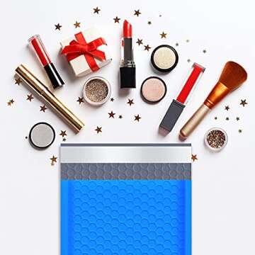 UCGOU Bubble Mailers 6x10 Inch Blue 25 Pack Poly Padded Envelopes Small Business Mailing Packages Opaque Self Seal Adhesive Waterproof Boutique Shipping Bags for Jewelry Makeup Supplies #0