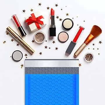UCGOU Bubble Mailers 6x10 Inch Blue 25 Pack Poly Padded Envelopes Small Business Mailing Packages Opaque Self Seal Adhesive Waterproof Boutique Shipping Bags for Jewelry Makeup Supplies #0