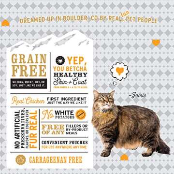 I and Love and You Feed Meow Tummy Wet Cat Food Pouch, Chicken Recipe in Gravy, 3 oz (Pack of 12)