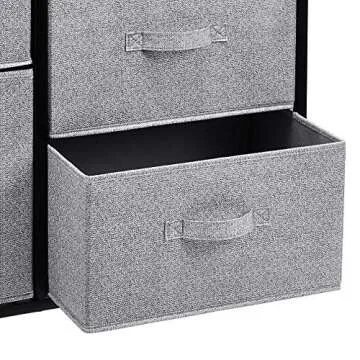 Amazon Basics Closet Organizer Drawers with 5-Fabric Storage Units, Black