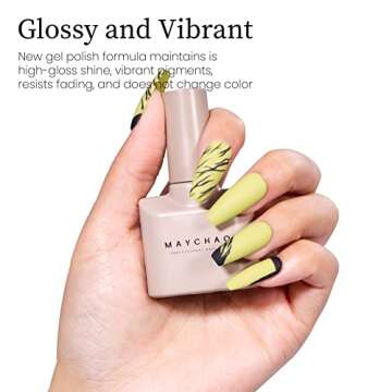 MAYCHAO Kiwi Green Gel Nail Polish for Long-Lasting Shine