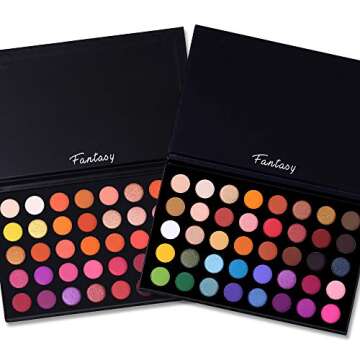 CHARMCODE 40 Colors Ultra Pigmented Shimmer Matte Eyeshadow Makeup Palette Set Full Spectrum Artist Vibrant Glitter Creamy Blendable Eye Shadow Cosmetics Kit