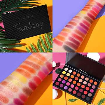 CHARMCODE 40 Colors Ultra Pigmented Shimmer Matte Eyeshadow Makeup Palette Set Full Spectrum Artist Vibrant Glitter Creamy Blendable Eye Shadow Cosmetics Kit