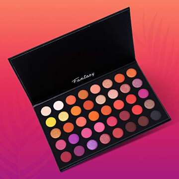 CHARMCODE 40 Colors Ultra Pigmented Shimmer Matte Eyeshadow Makeup Palette Set Full Spectrum Artist Vibrant Glitter Creamy Blendable Eye Shadow Cosmetics Kit