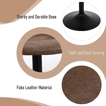 Ermnois Swivel Barstools Set of 2, Adjustable Design