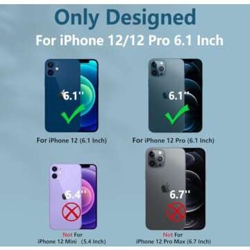 FNTCASE for iPhone 12 Phone Case: iPhone 12 Pro Military Grade Shockproof Protection Mobile Case wit...