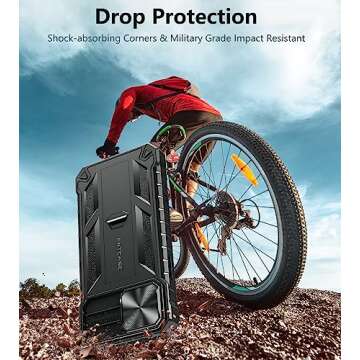 FNTCASE for iPhone 12 Phone Case: iPhone 12 Pro Military Grade Shockproof Protection Mobile Case with Kickstand & Matte Textured Rugged TPU Shell | Drop Proof Protective Cover