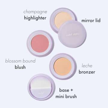 Subtl Beauty Travel Makeup Kit - Blush, Bronzer & Highlighter