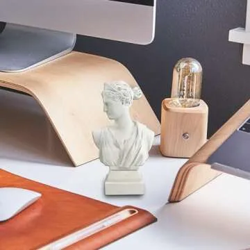 Greek Statue Diana Small Size Sculpture Decor, Vintage White Simple Art, Symbol Of Good Luck And Wisdom, Decorations Applicable Home, Living Room, Bedroom, Office Desk Table Indoor,Resin Gift For Wome