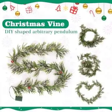 MINDELF 6 FT Artificial Christmas Garland for Festive Decor