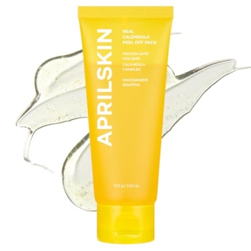 APRILSKIN Calendula Flower-Infused Facial Peel Off Mask, 3.52 fl. oz, PHA, BHA & Niacinamide gently ...