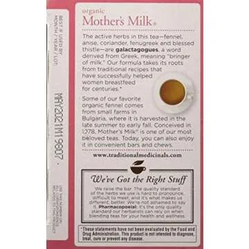 Traditional Medicinals Organic Mother’s Milk Herbal Tea, Promotes Healthy Lactation, (Pack of 2) - 32 Tea Bags Total