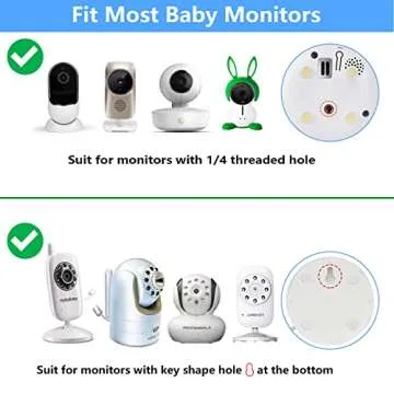 Universal Baby Monitor Mount for ANMEATE SM24, Arlo, Motorola, Owlet Cam and Most Other Baby Monitor...