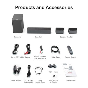 ULTIMEA 5.1 Surround Sound Bar - 320W Power